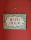 Bath Room Tin Plaque