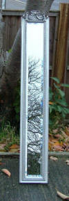 Narrow Silver Mirror with Bow